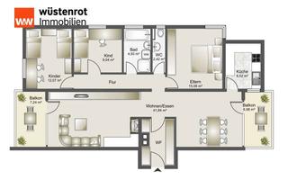 Wohnung kaufen in 73431 Aalen, Stadtnahe Wohnung mit zwei sonnigen Balkonen und Garage in Aalen