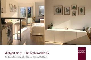Wohnung kaufen in Am Kräherwald 153, 70193 West, Nahe Killesberg | Attraktive 1 Zimmer Studio Wohnung mit Balkon in bevorzugter Lage +++