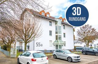 Wohnung kaufen in 63477 Maintal, Maintal-Dörnigheim: Gepflegte 3-Zimmer-Wohnung mit tollem Grundriss und S/W-Loggia in Ortsrandlage