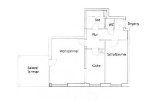 Wohnung mieten in Leubestraße, 97074 Frauenland, Helle 2-Zimmer Wohnung im 1. OG mit Balkon in Würzburg-Frauenland