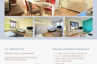 Immobilie mieten in 47137 Mittelmeiderich, WG-Neugründung: 3 möblierte Zimmer à 15 m2 – 575 € warm (inkl. Heizung & Internet) – DU-Meiderich !