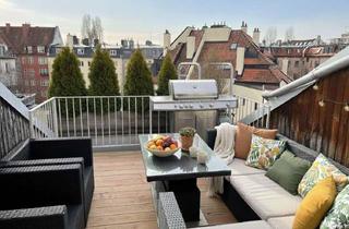 Loft kaufen in 80798 Maxvorstadt, Absolut ruhig im Rückgebäude: Lichtdurchflutet im Loftcharakter mit Kaminofen und Süd-Terrasse