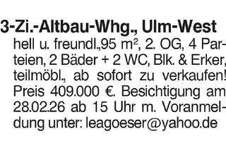 Wohnung kaufen in 89073 Ulm, 3-Zi.-Altbau-Whg.,