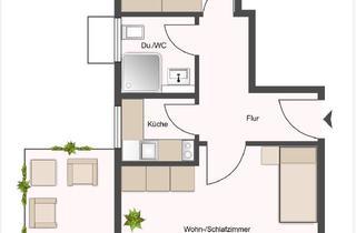 Wohnung mieten in Schwärzlocher Straße 37, 72070 Tübingen, Stilvolle 1-Zimmer-Erdgeschosswohnung in Tübingen