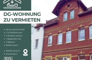 Wohnung mieten in Am Bache 16a, 99094 Hochheim, Charmante Dachgeschosswohnung mit Balkon in Erfurt-Hochheim - Ideal für Singles oder Paare