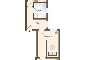Wohnung kaufen in Mühlendamm 27, 18055 Brinckmansdorf, moderne 2-Zimmer-Wohnung mit Balkon, Vollbad, Keller
