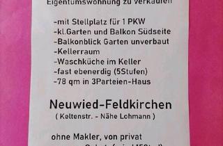 Wohnung kaufen in 56567 Neuwied, Neuwied - Eigentumswohnung zu verkaufen ohne Makler gg Gebot