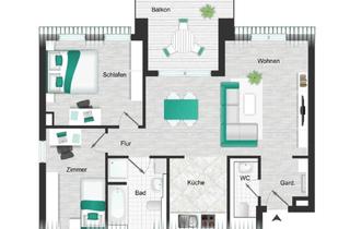 Wohnung mieten in Alfred-Ritter-Straße, 71111 Waldenbuch, Moderne 3-Zimmer-Dachgeschosswohnung mit Balkon in Waldenbuch