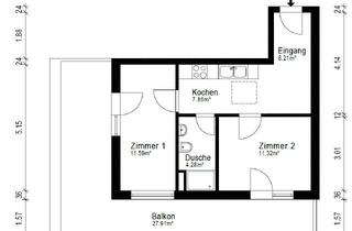 Wohnung mieten in Heikendorfer Weg 94, 24149 Neumühlen-Dietrichsdorf, Zum 16.04.2026 an Studenten zu vermieten: moderne 2-Zi.-Wohnung mit Dachterrasse in FH-Nähe
