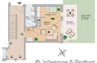 Wohnung mieten in 01187 Südvorstadt-West, * helle 1,5 Raumwohnung mit Terrasse und Garten! *