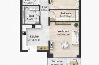 Wohnung mieten in 42477 Radevormwald, Hochwertig sanierte 2-Zimmer-Wohnung + Ankleide mit Balkon & Gartenausblick