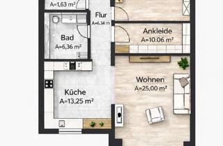 Wohnung mieten in 42477 Radevormwald, Hochwertig sanierte 2-Zimmer-Wohnung + Ankleide mit Südbalkon & Gartenausblick