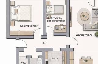 Wohnung mieten in Hornbergerstraße, 78048 Villingen-Schwenningen, 3 Zimmer mit Gäste WC, Balkon und naturnaher Lager