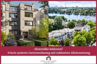 Wohnung kaufen in 22301 Winterhude, Alsternähe inklusive! Frisch sanierte Gartenwohnung mit exklusiver Alleinnutzung