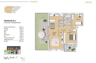 Wohnung kaufen in Pfinztalstr. 2b, 76227 Durlach, ***3 Zi. Neubauwohnung im 1.OG, WE 2b-3 mit sehr großer Terrasse + Balkon zu verkaufen***