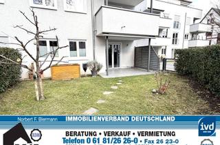 Wohnung kaufen in 63450 Hanau, 2-Zimmer-Eigentumswohnung mit Terrasse und kleinem Garten in feiner Lage …
