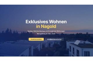 Wohnung mieten in Ziegelbergweg, 72202 Nagold, Luxuriöse 4-Zimmer-Neubau-Wohnung mit 110 m² und Terrasse/Balkon in Nagold