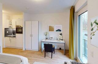 Wohnung mieten in Täubchenweg 53, 04317 Reudnitz-Thonberg, ** Modernes, vollmöbliertes 1-Zimmer-Apartment mit EINBAUKÜCHE, französischen BALKON und gemeinsc...