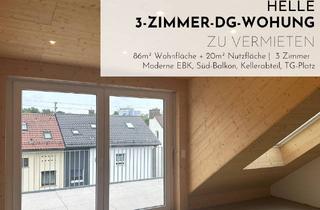 Wohnung mieten in 73734 Esslingen, Moderne 3-Zimmer-Neubau-DG-Wohnung mit EBK, Balkon, Aufzug & TG-Stellplatz in 73734 Esslingen