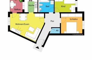 Wohnung kaufen in 01705 Freital, Ruhig gelegene Wohnung mit Balkon im Freitaler Mühlenviertel an der schönen Weißeritz!