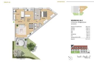 Wohnung kaufen in Pfinztalstr. 2b, 76227 Durlach, ***3 Zi. Neubauwohnung im EG, WE 2b-2 mit Terrasse u. Gartenanteil zu verkaufen***