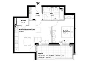Wohnung mieten in Hannelore-Hermann-Straße 15, 56070 Lützel, Helle 2-Zimmer Wohnung mit Balkon in Koblenz Lützel *Erstbezug*