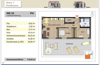 Penthouse mieten in Vincent-Van-Gogh-Ring 60, 38126 Südstadt, Neuwertige Penthouse-Wohnung
