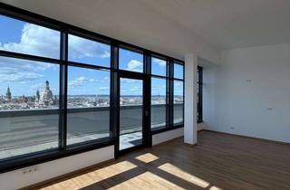 Penthouse mieten in Grunaer Straße, 01069 Pirnaische Vorstadt, Wohnen mit Ausblick: Exklusive Penthousewohnung mit Terrasse im Erstbezug