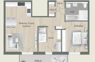 Wohnung mieten in Lerchenbühl 33, 91056 Alterlangen, Naturnahe barrierefreie Neubau 3-Zimmer-Wohnung mit großem Balkon in Erlangen-Alterlangen