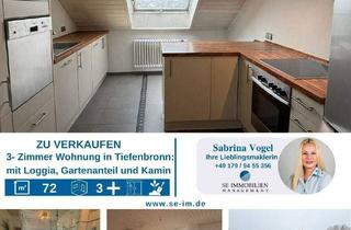 Wohnung kaufen in 75233 Tiefenbronn, Tiefenbronn - Sensationelles Potenzial im DG, 3 Zimmerwohnung mit Loggia, Gartenanteil & Garage