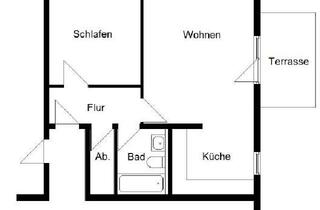 Wohnung kaufen in 04158 Wiederitzsch, Lichtdurchflutete 2-Zimmer Wohnung mit Terrasse in Ruhiger Lage