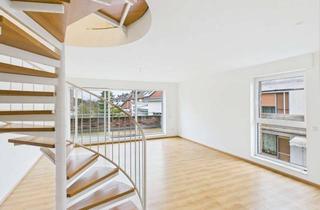 Wohnung kaufen in 50259 Pulheim, Modernes Wohnen auf zwei Ebenen - helle, freundliche Maisonette-Wohnung mit Balkon und Gartenblick