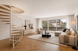 Wohnung kaufen in 50259 Pulheim, Modernes Wohnen auf zwei Ebenen - helle, freundliche Maisonette-Wohnung mit Balkon und Gartenblick