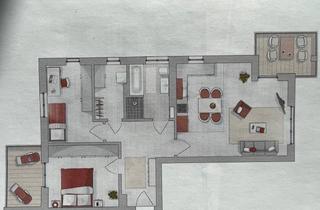 Wohnung mieten in Tessiner Str. / Weißes Kreuz, 18055 Brinckmansdorf, Neuwertige 3-Raum-Wohnung mit 2 Balkonen, EBK und Blick über Rostocks Skyline