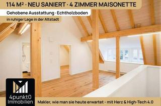 Wohnung mieten in 86653 Monheim, Hochwertig saniert: 4-Zimmer-Maisonette, ca. 114 m², Balkon, 2 Bäder, Eichenholzböden