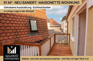 Wohnung mieten in 86653 Monheim, Hochwertig saniert: 3-Zimmer-Maisonette, ca. 91 m², Balkon, Tageslichtbad, Eichenholzböden