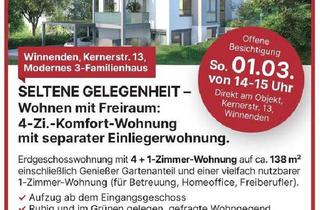 Wohnung kaufen in 71364 Winnenden, Winnenden - Wohnen mit Freiraum: 4-Zimmer-Komfort-Wohnung mit separater Einliegerwohnung, Garten und Aufzug