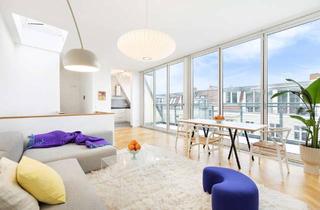 Wohnung kaufen in Diedenhofer Straße, 10405 Prenzlauer Berg, Am Wasserturm, Kollwitzkiez: Lichtdurchflutete 3-Zimmer DG-Maisonette mit Aufzug & Süd-Terrassen
