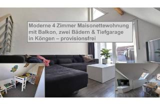 Wohnung kaufen in 73257 Köngen, Köngen - Moderne 4 Zimmer Maisonettewohnung mit Balkon, zwei Bädern & Tief