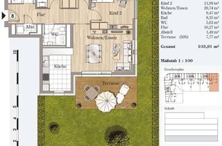 Wohnung mieten in 63225 Langen, 4-Zimmer Gartenwohnung mit ca. 104 m² in Langen