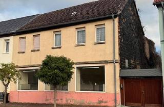 Haus kaufen in 06311 Helbra, Helbra - Charmantes Sanierungsobjekt mit Gewerbeeinheit in Helbra