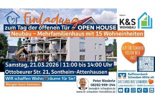 Wohnung kaufen in 87776 Sontheim, *** 4-Zimmer-Wohnung im DG mit Südbalkon - Neubau Mehrfamilienhaus mit 15 Einheiten ***