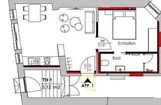 Wohnung mieten in Friedrich-Franz-Straße 56, 18119 Seebad Warnemünde, Erstbezug 2-Zimmer-Wohnung im sanierten Altbau mit Einbauküche