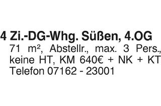 Wohnung mieten in 73079 Süßen, 4 Zi,.-DG-Whg. in Süßen