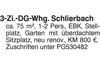 Wohnung mieten in 73278 Schlierbach, 3 Zi.-DG-Whg. Schlierbach