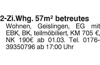 Wohnung mieten in 73312 Geislingen, 2-Zi.Whg. Geislingen