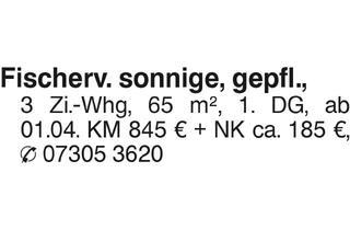 Wohnung mieten in 89073 Ulm, Fischerv. 3 Zi. Whg