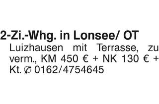 Wohnung mieten in 89173 Lonsee, 2-Zi-Whg. in Lonsee/OT Luizhausen