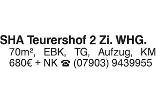 Wohnung mieten in 74535 Mainhardt, SHA Teurershof