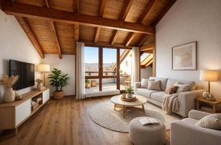 Wohnung kaufen in 72644 Oberboihingen, Charmante 2-Zi.-DG-Wohnung mit offenem Dachstuhl Dachterrasse in Bestlage von Oberboihingen